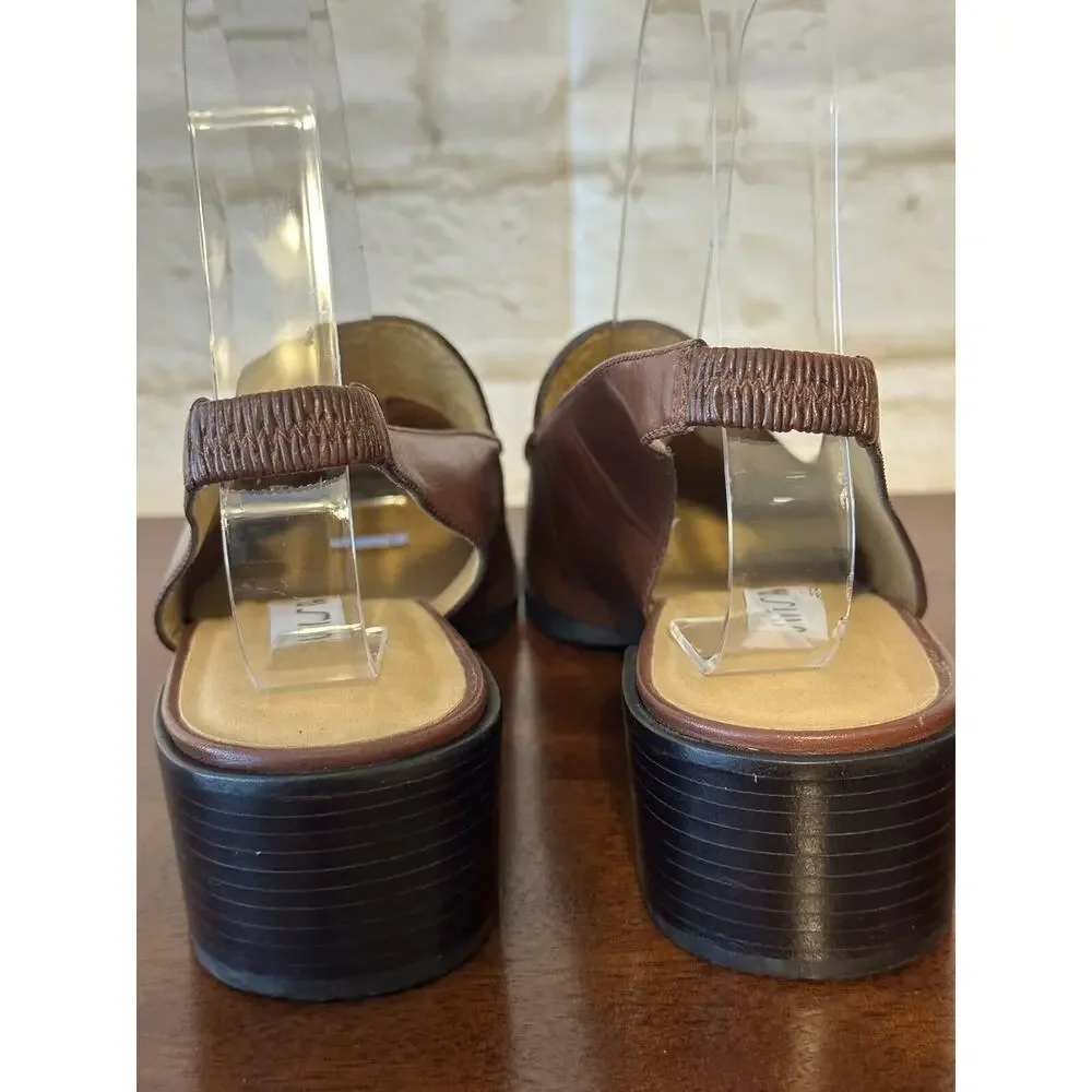 UNISA Womens Shoes Brown‎ SlingBacks Flats 8B